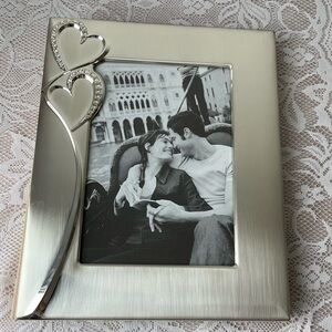 Brushed Aluminum Satin Finish Picture Frame Photo Album Wedding Anniversary